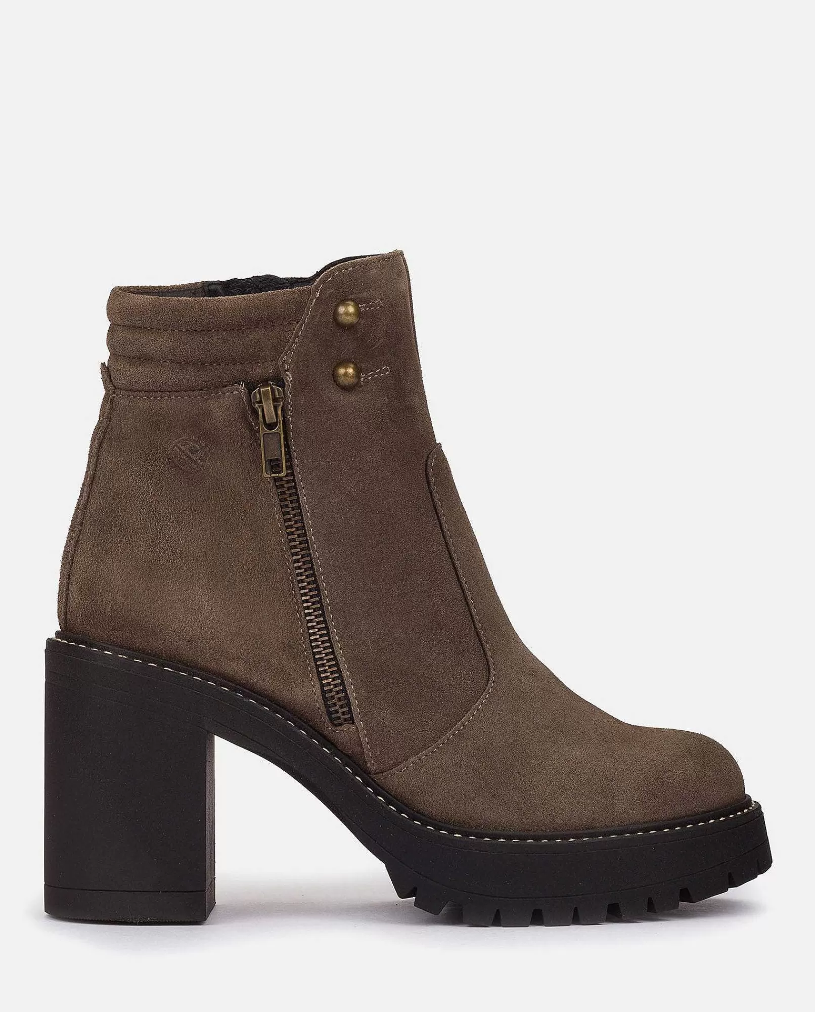 Mujer Yokono Botin De Tacon Tuna-002 Marron