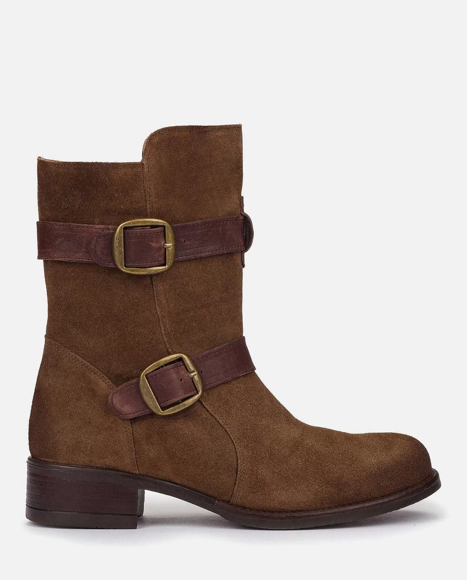 Mujer Yokono Botin Plano Mons-003 Marron